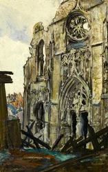 Peronne, 3.1.1919 (giz de cera e guache sobre papel)