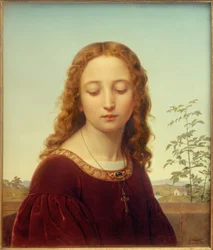 E.Deger, retrato de uma jovem garota