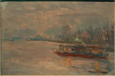 Barco a vapor no Außenalster