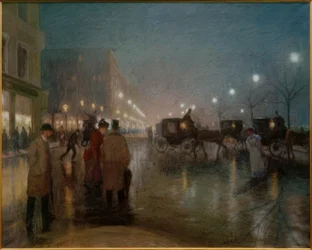 Hamburgo, Jungfernstieg ao anoitecer