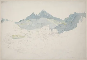 Berchtesgaden com o cume do Watzmann ao longe