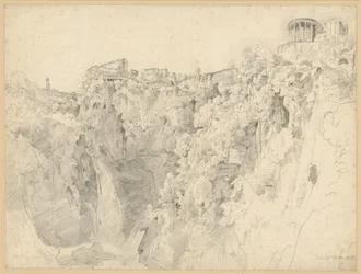 Vista de Tivoli com o Templo da Sibila