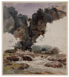A gruta de Neptuno perto de Tivoli