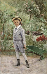 Menino com um carrinho de mão, 1880