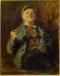 Agricultor bebendo