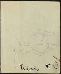 Página de Dançarinos e Artistas de um Sketchbook, c. 1911.