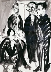 Grupo Artista e Die Brucke (A Ponte) em Dresden, de Ernst Ludwig Kirchner (1880-1938)