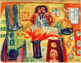 ELKirchner, interior com tulipas