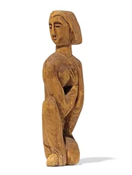 Ajoelhamento, cabeça virada para a esquerda, mão direita no peito esquerdo; Ajoelhado, cabeça virada para a esquerda, mão direita no peito esquerdo, 1912