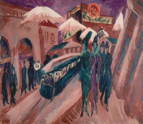 Leipziger Strasse com trem elétrico. 1914