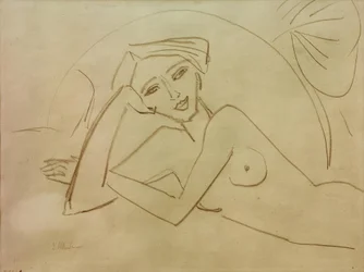 Menina deitada nua