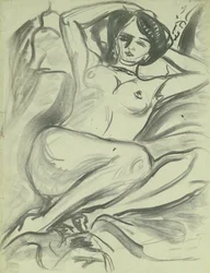 Nu Reclinado (Isabella), 1906 (carvão sobre papel)