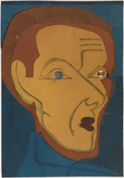 Autorretrato, xilogravura a cores I