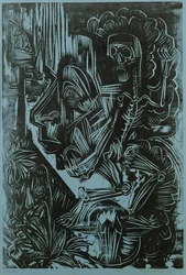 Auto-retrato com dança da morte, 1917