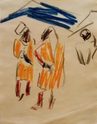 Esboço de dois marroquinos