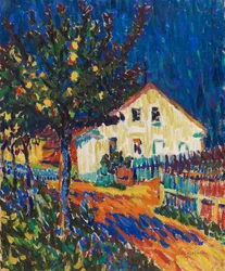 Rua da vila com macieiras, 1907.
