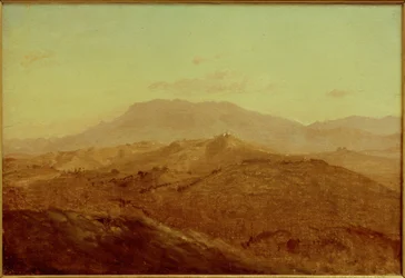 E. meyer, vista de Olevano para Paliano