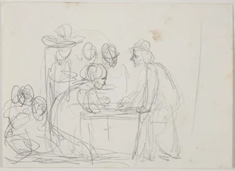 Estudo para "O Escritor de Cartas e a Menina"