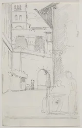 Estudo para "O Escritor de Cartas e a Menina"