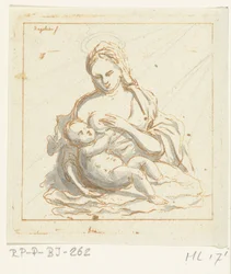 Maria amamenta Cristo