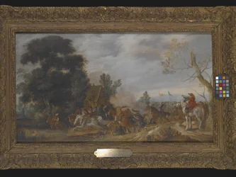 A Skirmish (óleo sobre madeira)