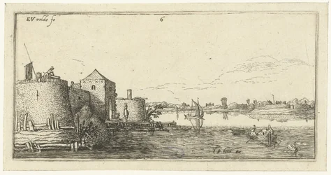 Forte com defesas de Tholen no Scheldt Paisagens (título da série)