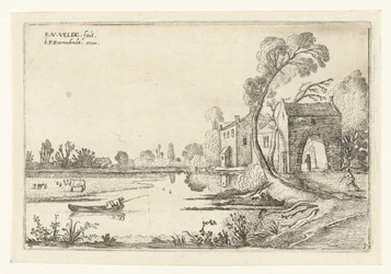 Paisagem com um rio e guarita Paisagens de paisagem (título da série)