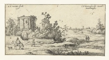 Paisagem com ruínas de um templo romano Paisagens (título da série)