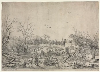 A Grande Inundação de 10 de janeiro de 1624 (ou Reparando o Dique Quebrado no Rio Lek por Vianen, 1624)