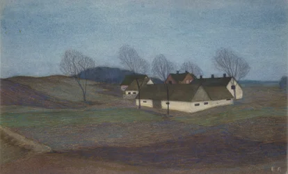 Uma quinta da Zelândia (pastel)