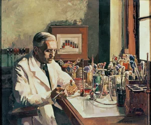 Sir Alexander Fleming (1881-1955), o descobridor da penicilina