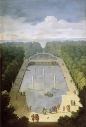 Bosque de Île Royale e Bassin du Miroir nos jardins de Versalhes