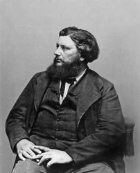 Gustave Courbet (1819-1877) pintor francês, c. 1865, foto Etienne Carjat
