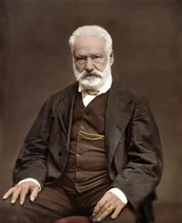 Retrato de Victor Hugo (1802-1885), escritor e poeta francês, colorização de uma fotografia de Étienne Carjat (1828-1906) - Victor Hugo (1802-1885), escritor e poeta francês, c. 1870, fotografia colorida