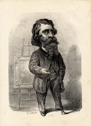 Folha voadora - Ilustração de Etienne Carjat (1826-1906): Arte - Pintores artistas, Diaz Narcisse Diaz de la Pena (1807-1876)