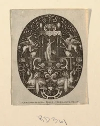 Athena, de Grotesques on Black Ground, Divinities and Alegories