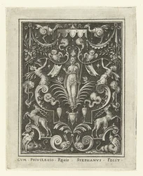 Belona Decorações de superfície com figuras de deuses em moldura de grotescos (versão posterior) (título da série)