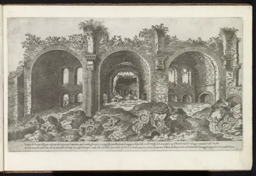 Restos da Basílica de Maxêncio em Roma Edifícios antigos (título da série) I vestigi dell