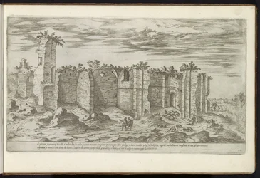 Ruínas das Termas de Caracalla em Roma Edifícios antigos (título da série) I vestigi dell