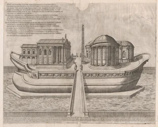 Espelho da magnificência romana: Templos na Ilha do Tibre, 1582., 1582