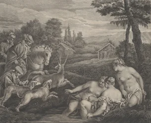Diana e Acteon transformados em veado, ca. 1742.