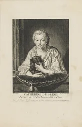 Retrato da atriz Madame Quinault-Dufresne 1705-1767 , c. 1750.