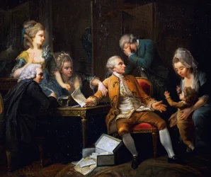 Contrato quebrado, pintura de Jeaurat Etienne (1699-1789), França