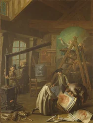 Interior de um atelier de artista