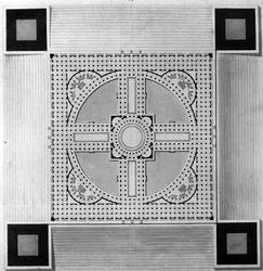 Mapa do Palácio Municipal - E.L. Boullée.