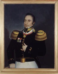 Retrato de André Hipolito (Hyppolite) Bouchard, que participou na Revolução de Bouenos-Ayres em 25 de Maio de 1810, por Etienne Prosper Berne-Bellecour (ou Bernet-Bellecour: 1838 - 1910)