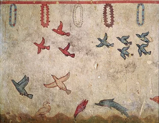 Um voo de ave (Detalhe do fresco, 530 AC)