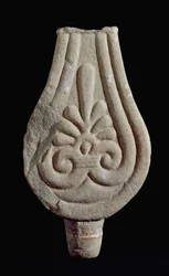 A civilização etrusca: Estela de Fiesole em gres de Sesto Fiorentino Itália. 550-500 AC. Florença, Museo Archeologico