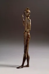 Civilização etrusca: estatueta de guerreiro em bronze