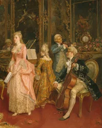 Concerto na época de Mozart, 1853 (detalhe)